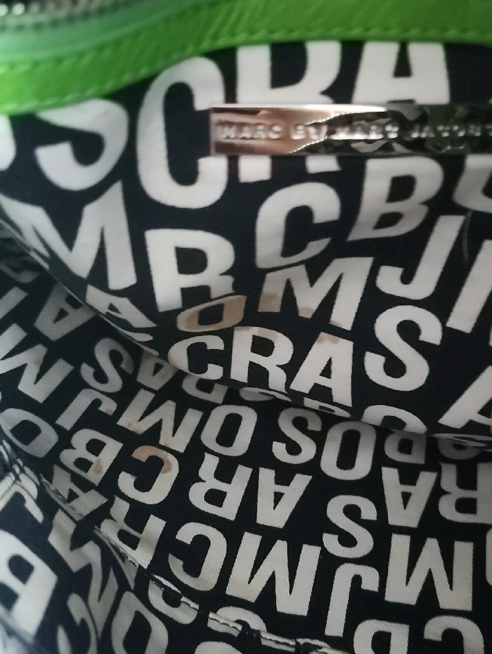 Marc Jacobs Bright Green Leather Satchel - Picture 4 of 8